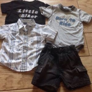 Gymboree 4 Pc Outfit Lot Born to Ride Little Biker